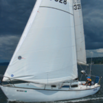 Bandit, a Ranger 26 owned by Dave Gow, shows off the pleasing proportions of her 40-year-old design.