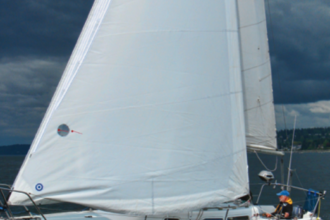 Bandit, a Ranger 26 owned by Dave Gow, shows off the pleasing proportions of her 40-year-old design.