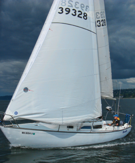 Bandit, a Ranger 26 owned by Dave Gow, shows off the pleasing proportions of her 40-year-old design.