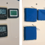 Making replacement instrument covers with fabric left over from other onboard projects ensures a good match with the boat’s color scheme.