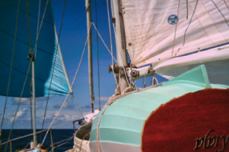 Aboard the McBrides’ 34-foot Creekmore, Eurisko, the sails are used for sailing, so it puzzles her crew when others see them as a distress signal.