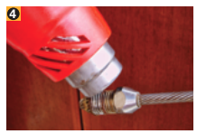 If sealant was used in assembling the terminal, soften it with a little heat.