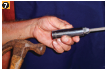 Tap the end of the socket with a hammer to loosen it from the wedge.