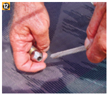 Slide the terminal socket off the cut end of the old wire.