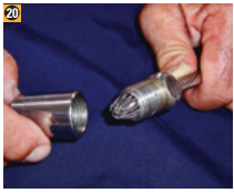 Make the final assembly with sealant and thread-locking compound.