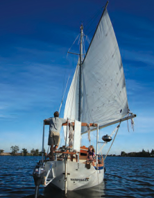 Fitting Ganymede with a gaff mainsail proved to be one of the best decisions Ben and Danielle made.