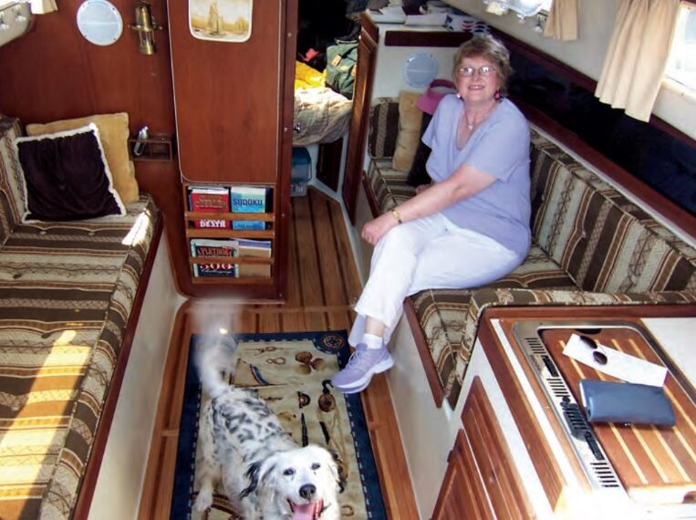 Barb Shroeger and Ellie May find Sundew’s refurbished cabin to their liking.