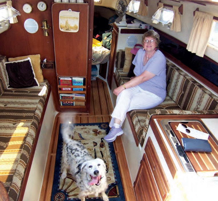 Barb Shroeger and Ellie May find Sundew’s refurbished cabin to their liking.