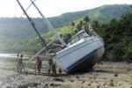 Cyclone Tomas threw a Hunter 41 onto a reef-bound shore in Fiji, where she was abandoned by her owners.