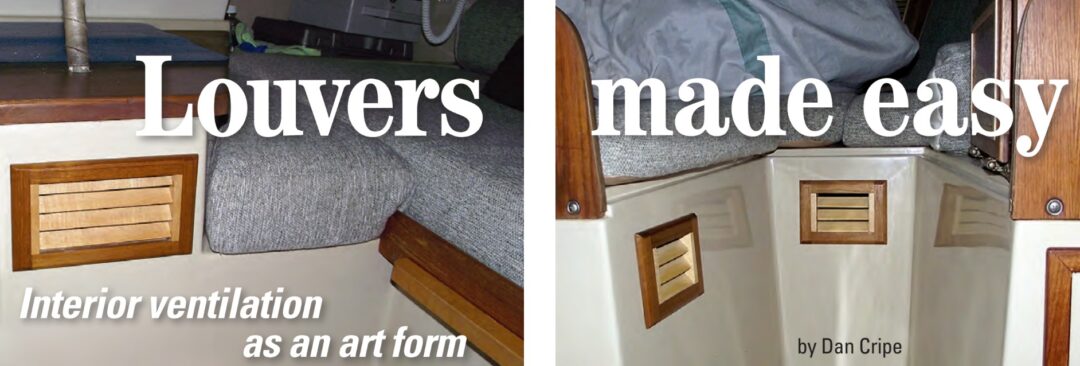 When air cannot circulate inside interior compartments, moisture builds up and mold grows. Dan solved the dead air problem by fitting louvered vents.