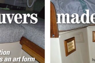When air cannot circulate inside interior compartments, moisture builds up and mold grows. Dan solved the dead air problem by fitting louvered vents.