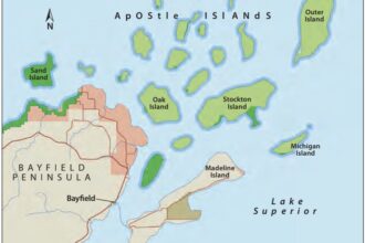 Map of the Apostle Islands