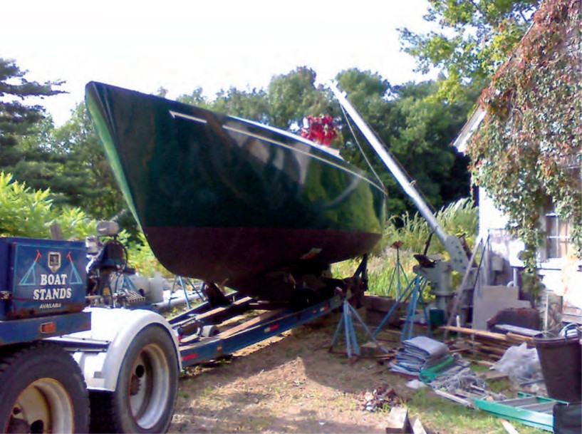 Carl is putting together his cruising boat, Destiny, in rural New Hampshire.