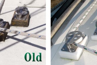 old and new deck pads
