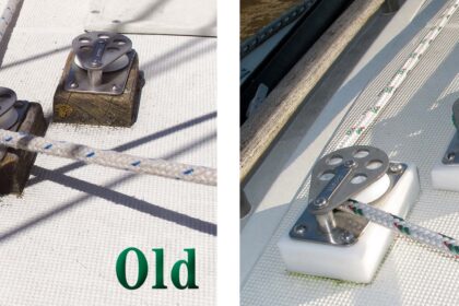 old and new deck pads