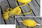 Polypropylene line, a small float, and a length of PVC pipe make an adjustable-depth anchor marker.