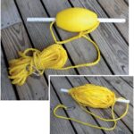Polypropylene line, a small float, and a length of PVC pipe make an adjustable-depth anchor marker.