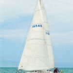Skylark, a C&C 35 Mk II sailed by Al and Lorelei Goodman out of Racine, Wisconsin, shows off the design’s perfectly proportioned sheer, freeboard, and bow and stern overhangs.