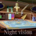 Illustration of charting desk on a boat