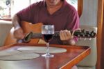 man playing a guitar