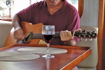 man playing a guitar