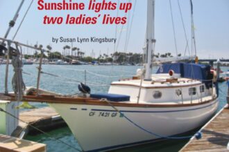 Sunshine, a Fuji 32 sailed by Jo Lyon and Dee Schumacher, looks very tidy and shipshape as she awaits orders for her next cruise.