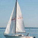 Brad Hite searches for a zephyr on Lake Erie on his 1977 San Juan 24, Crew’s Control.
