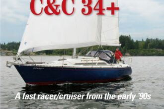 C&C designs are easily recognized with their somewhat aggressive lines that suggest performance above the average. The C&C 34+ is no exception, and Intuitive, owned by Paul and Cheryl Vesetinski, carries the look boldly in her dark blue livery.