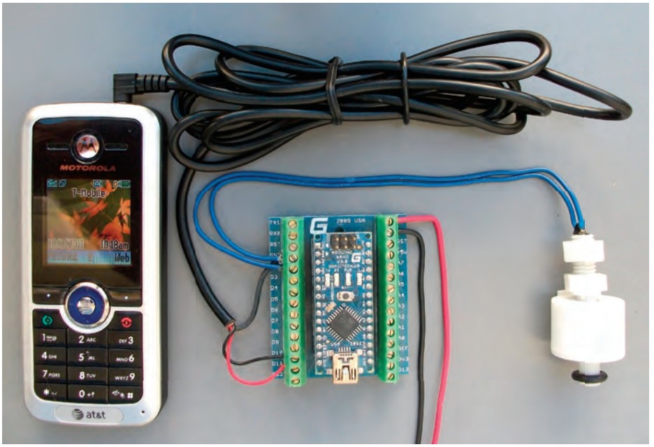 Connecting a sensor and phone to the microcontroller is easy. The software does the clever stuff.