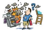 Illustration if kitchen fire