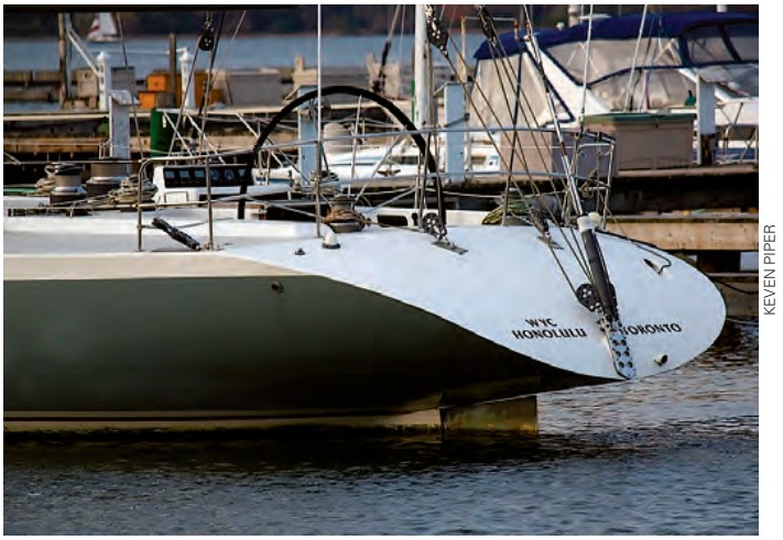 IOR sterns were often pinched right at the rudder.