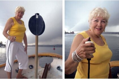 Jan can move about the foredeck and watch the anchor rode while she operates the windlass with the pendant switch.