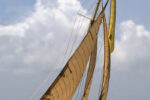 Kate, at left, is an International 12-Meter built in 2006 to a 1906 design. Although she doesn’t have the retractable topmast and bowsprit of the Bristol Channel pilot cutters from the same period, her rig is very similar in other respects.