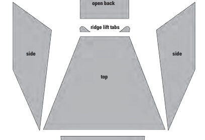 Schematic of rain-hood components
