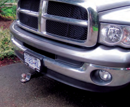 To take out some of the stress at more difficult ramps, Henk and Johanna installed a tow-hitch package on the front of their vehicle so they could “back up” forward.