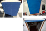 Dan’s soft “hatchboard” provides privacy, keeps out rain, and is a lot easier to manhandle than a wooden board.