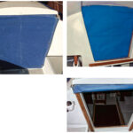 Dan’s soft “hatchboard” provides privacy, keeps out rain, and is a lot easier to manhandle than a wooden board.
