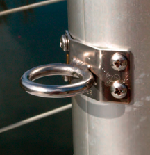 Many boats already have this ring on the mast. If not, the fitting costs about $22.
