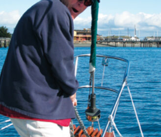 Jim hollers, “AAAYYYYY-Oh!” to indicate, “The anchor is up and you may now proceed.”