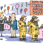 Illustration of sailors joining a cruise