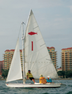 Sea Nile took honors as the oldest boat in the race and as the boat with the oldest skipper (harold Balcan is 92). as a 21-foot Fish class racing dinghy, she could have also won as the smallest boat, had there been such an award.