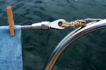 For the price of a handful of swageless rigging terminals, Dave and Connie McBride replaced Eurisko’s doubtful lifelines with new ones made out of her old standing rigging.