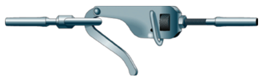 Pelican hook – a pelican hook allows a lifeline to be disconnected without first being loosened, and is most often used in a gate. It usually incorporates a lifeline tension adjuster and locknut.
