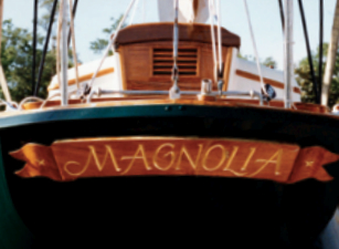 Once Magnolia had her name, Paul carved her name board on days when the weather was too inclement for other work.