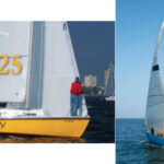 At the St. Petersburg, Florida, Good Old Boat Regatta last January, Odyssey, a Morgan Classic 250, took third in her class. Her near sister, Amanda, a Morgan 24, on facing page, managed to scoot away from Odyssey on the first leg, but fast spinnaker work aboard the yellow boat turned the tables.