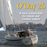 Martha J., an O’Day 26, cuts an impressive wake on Madison, Wisconsin’s, Lake Mendota, just one of many bodies of water her owners will take her to in any given season.