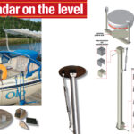 Danny built Olo’s radar tower, at left, from readily available aluminum plate and tubing, below and illustration on facing page. He sets the angle of the radar manually by adjusting a turnbuckle, on facing page.