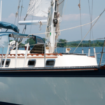 With shimmering Chesapeake Bay waters reflected in her topsides, Tory and Betty Sue Salvia’s Mariner 36, Sparkle Plenty, lives up to her name.