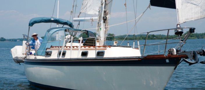 With shimmering Chesapeake Bay waters reflected in her topsides, Tory and Betty Sue Salvia’s Mariner 36, Sparkle Plenty, lives up to her name.