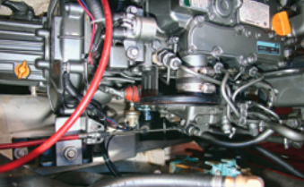 Even with the air filter removed, the oil filter was close to invisible and gaining access to change it was almost impossible.